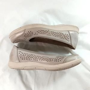 Rockport women's size 9 gray leather ballet flats